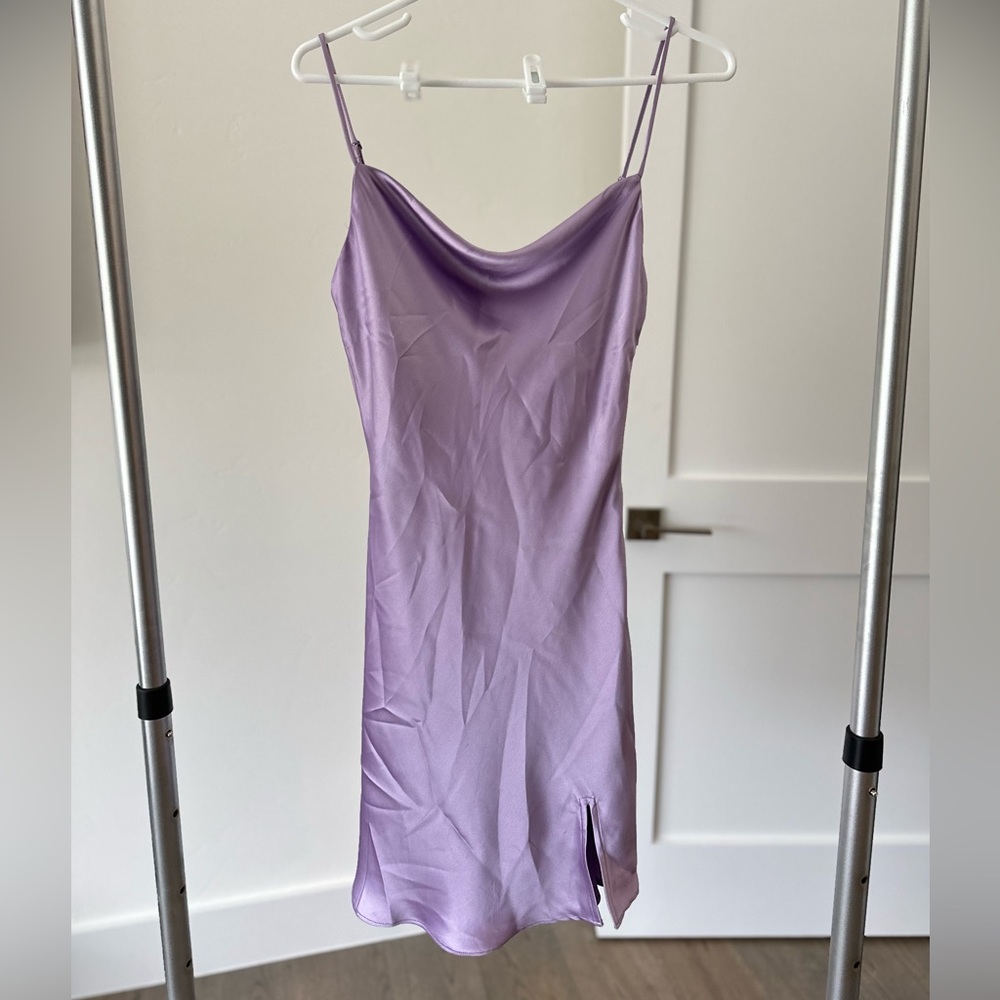 Purple slip Dress 100% polyester Size: Medium
